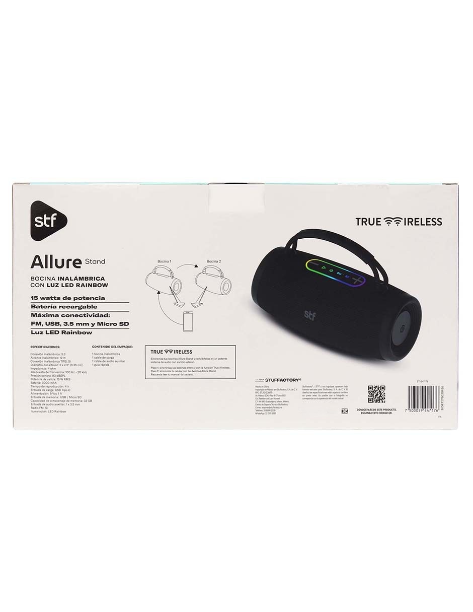 Bocina portátil recargable STF Allure Stand